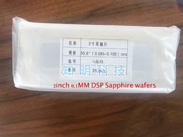 Round Sapphire Substrate Wafers 2 cale 50,8 mm Grubość 100um / 0,1 mm Dsp