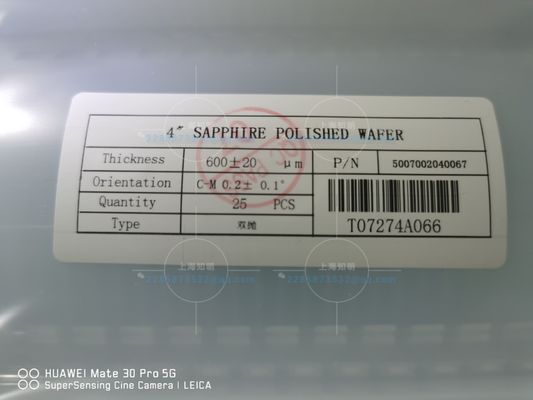 4-calowy Prime Grade DSP SSP 0,5 mm Al2O3 Led Sapphire Substrate wafle szafirowe