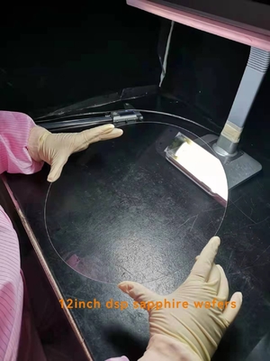 12 cali 300 mm bez wycięcia Szafirowe podłoże Wafelek ze szkła kryształowego Wysoka przepuszczalność optyczna