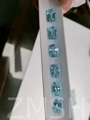 Niebieskie Sztuczne Sapphire Row Crystal Gem Jasnobłękitne Do Dekoracji Biżuterii