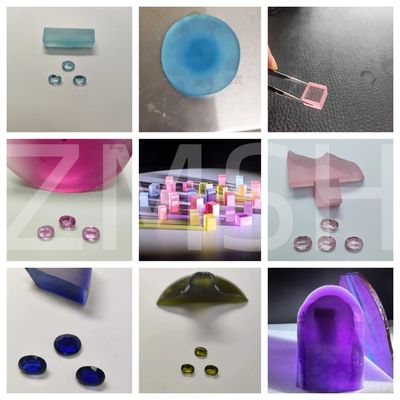 Koralowy / Różowy / Różowy / Sapphire Raw / Roughgem Crystal Lab Made For Jewelry Accessories