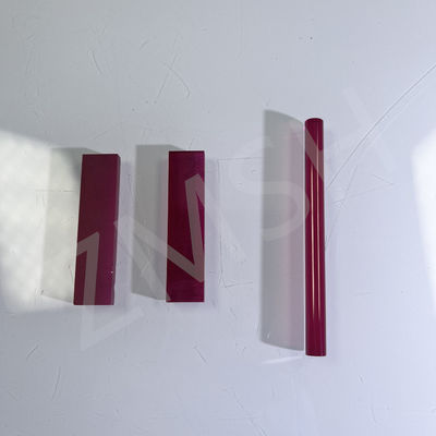 Cr Al2O3 Ruby Rod Sapphire Laser Single Crystal Optical Rod Zastosowany rozmiar Pakiet bezpieczeństwa