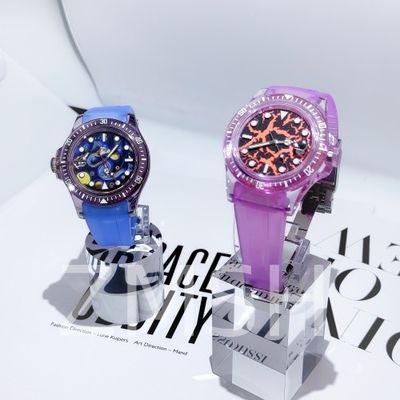 Wyrosła w laboratorium Sakura Pink Sapphire Watch Case Luksusowy odporny na zadrapania