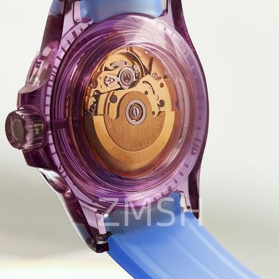 Lab-Grown Gray-Violet Sapphire Watch Case