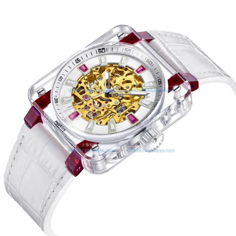 Transparent Color Sapphire Crystal Watch Case Al2O3 Single Crystal Hardness 9.0